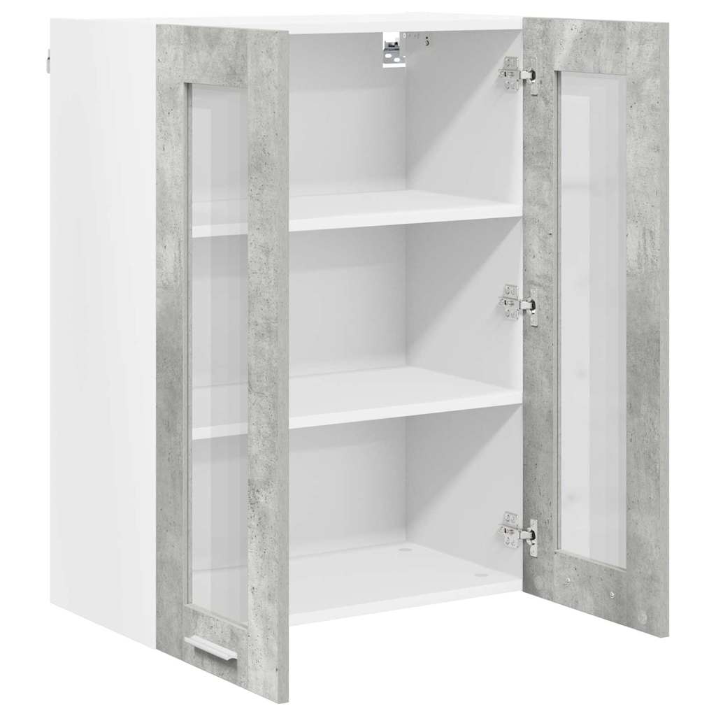 Závěsná Skříňka Betonově Šedá 60 X 31 X 80 Cm Kompozitní Dřevo