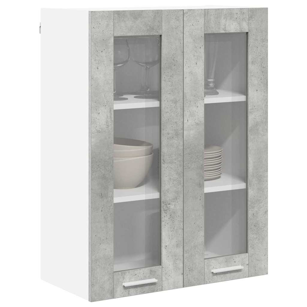 Závěsná Skříňka Betonově Šedá 60 X 31 X 80 Cm Kompozitní Dřevo