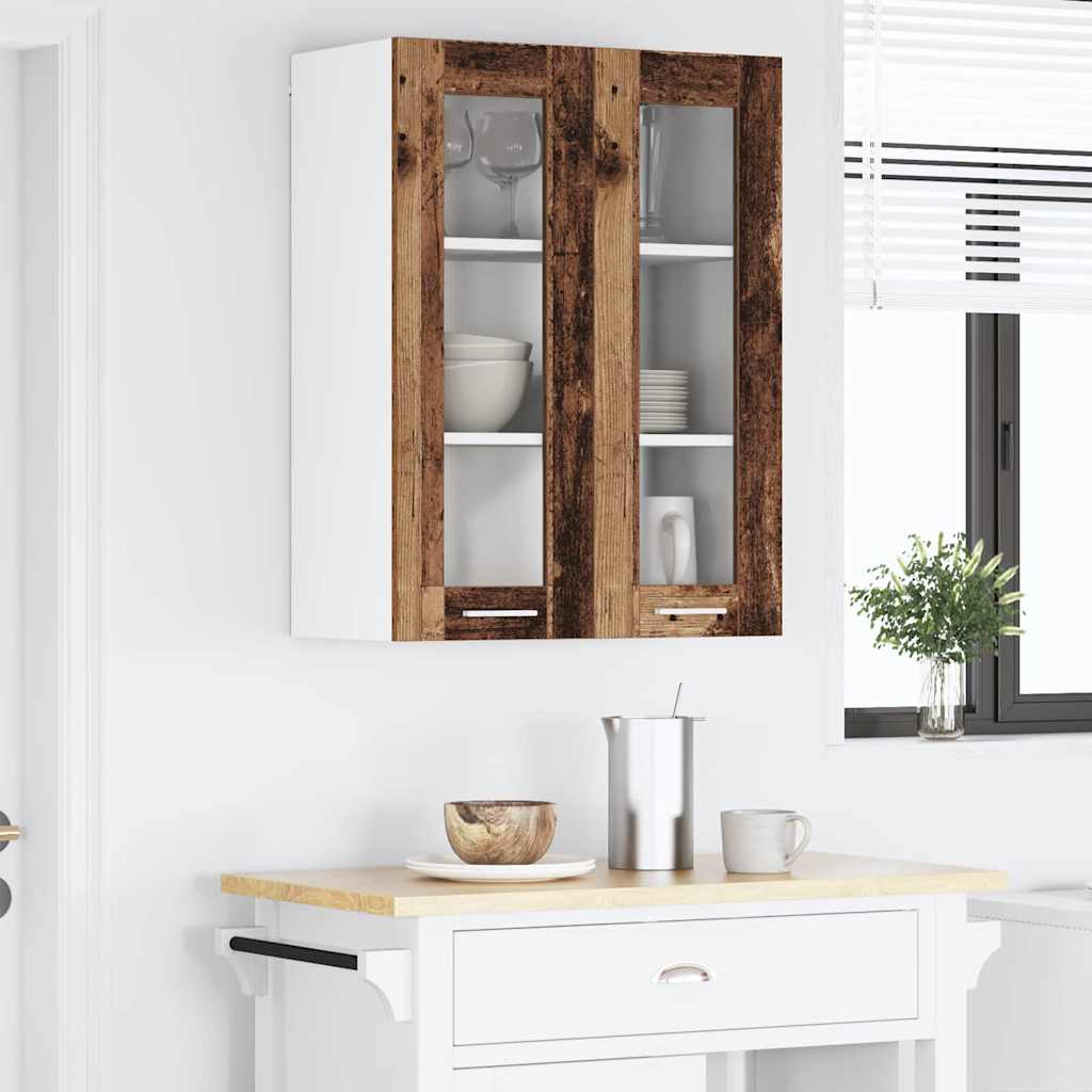 Závěsná Skříňka Staré Dřevo 60 X 31 X 80 Cm Kompozitní Dřevo