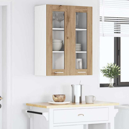 Závěsná Skříňka Artisanový Dub 60 X 31 X 80 Cm Kompozitní Dřevo