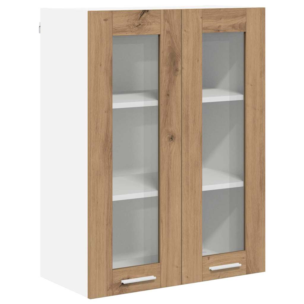 Závěsná Skříňka Artisanový Dub 60 X 31 X 80 Cm Kompozitní Dřevo