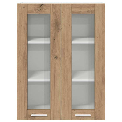 Závěsná Skříňka Artisanový Dub 60 X 31 X 80 Cm Kompozitní Dřevo