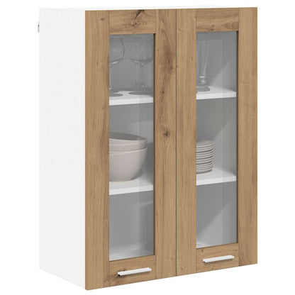 Závěsná Skříňka Artisanový Dub 60 X 31 X 80 Cm Kompozitní Dřevo