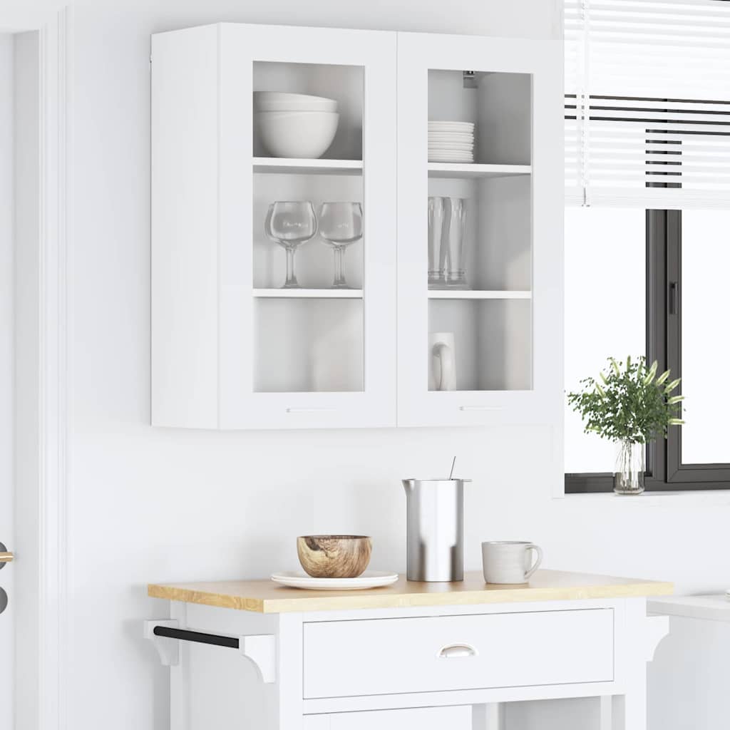 Závěsná Skříňka Bílá 80 X 31 X 80 Cm Kompozitní Dřevo