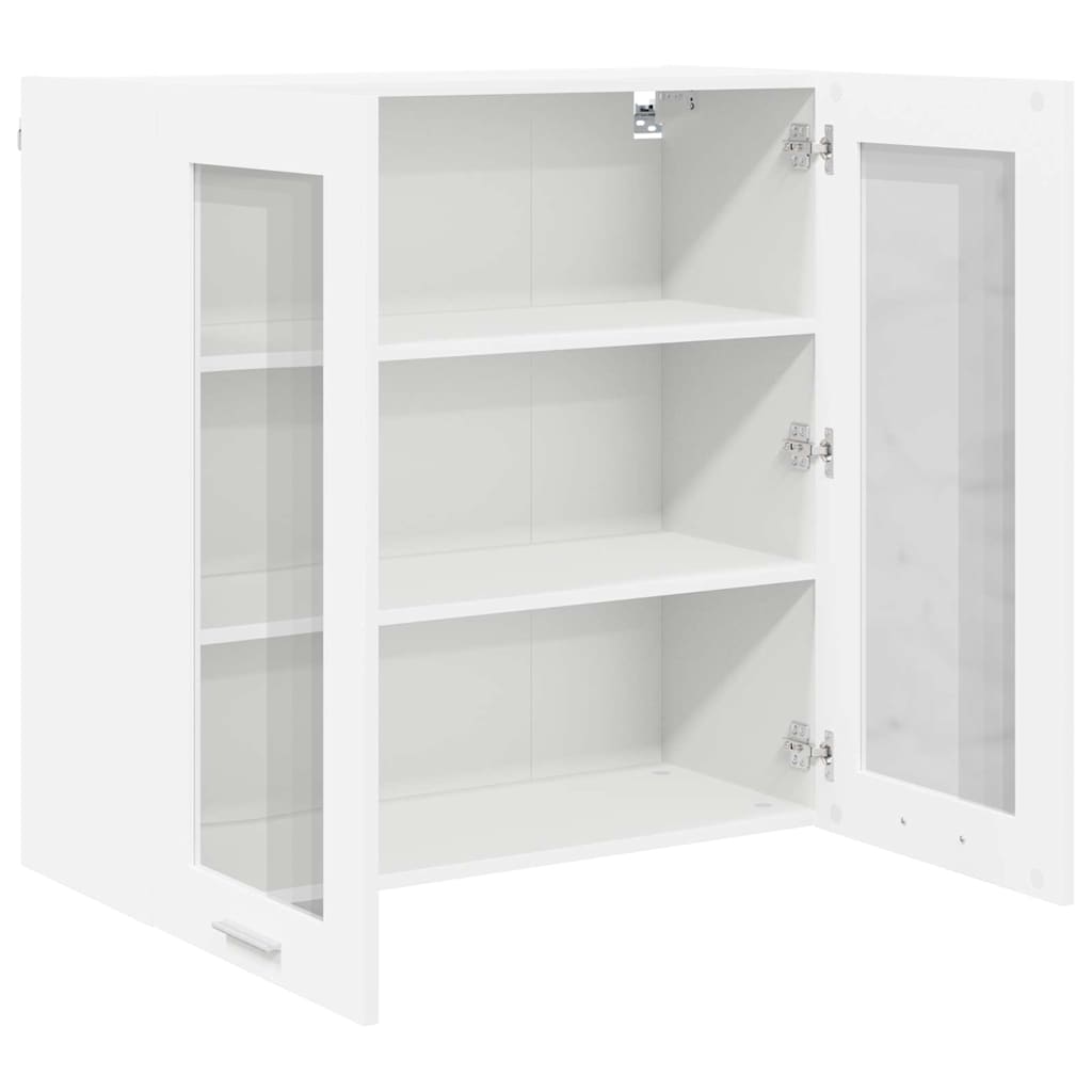 Závěsná Skříňka Bílá 80 X 31 X 80 Cm Kompozitní Dřevo