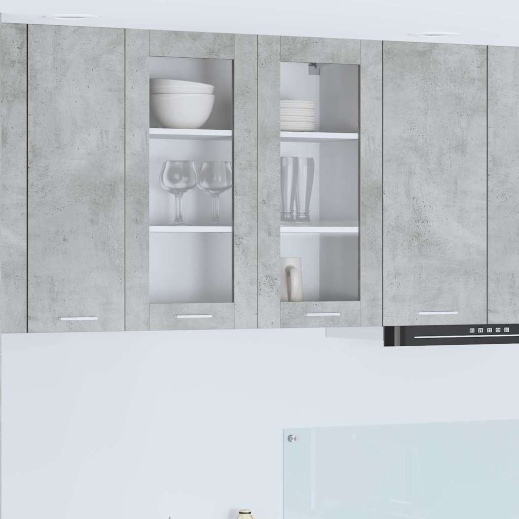 Závěsná Skříňka Betonově Šedá 80 X 31 X 80 Cm Kompozitní Dřevo