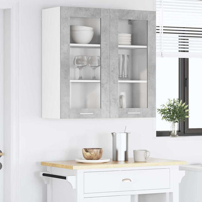 Závěsná Skříňka Betonově Šedá 80 X 31 X 80 Cm Kompozitní Dřevo