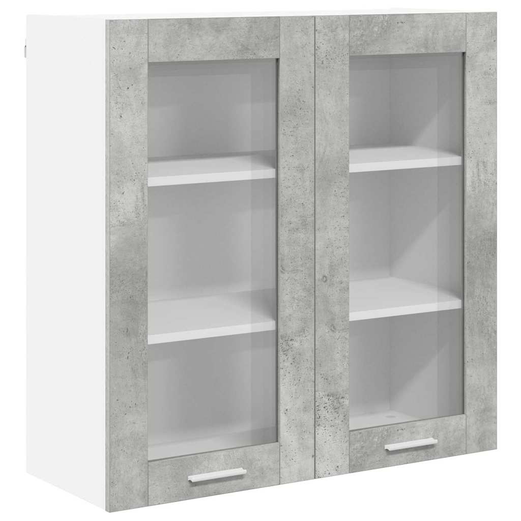 Závěsná Skříňka Betonově Šedá 80 X 31 X 80 Cm Kompozitní Dřevo