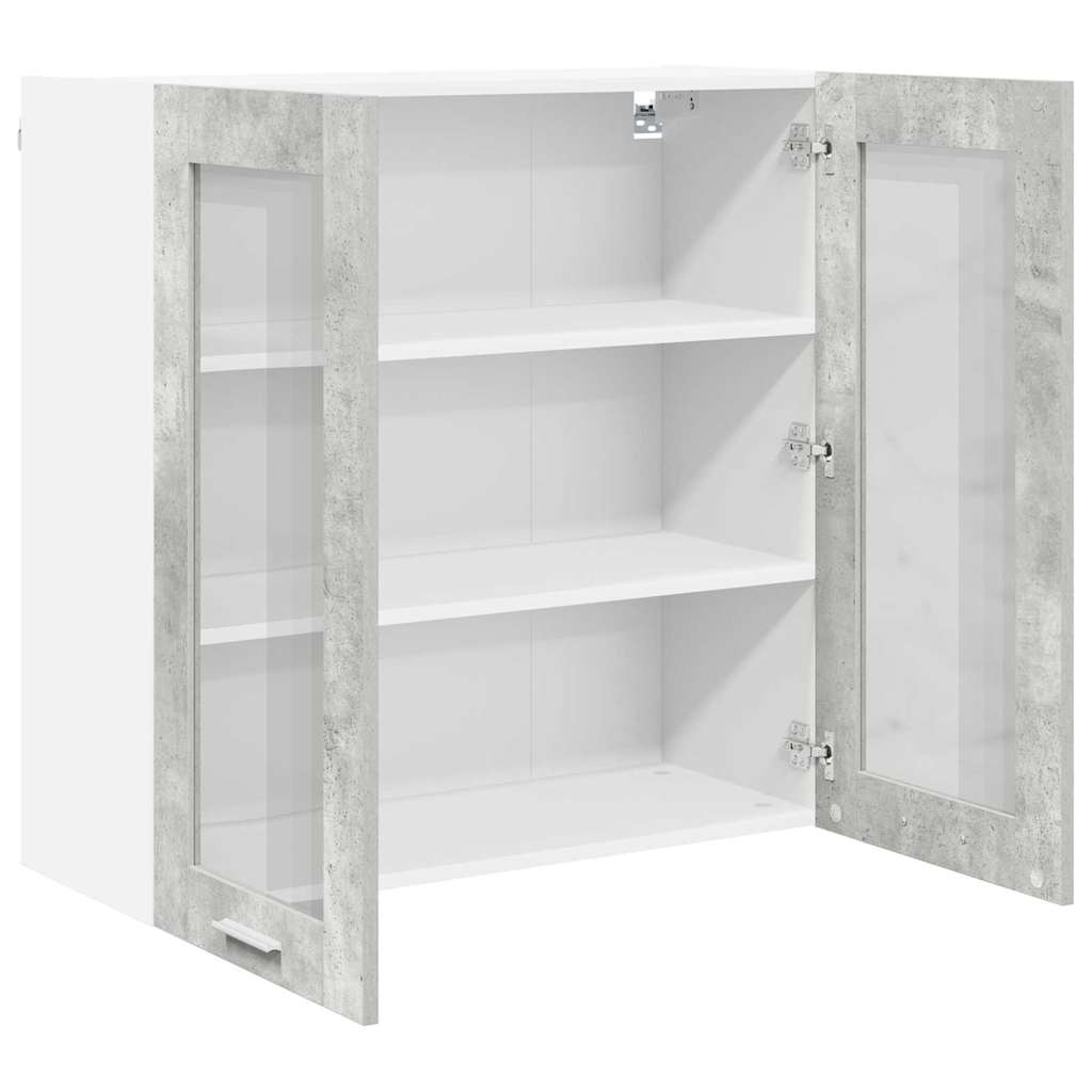 Závěsná Skříňka Betonově Šedá 80 X 31 X 80 Cm Kompozitní Dřevo