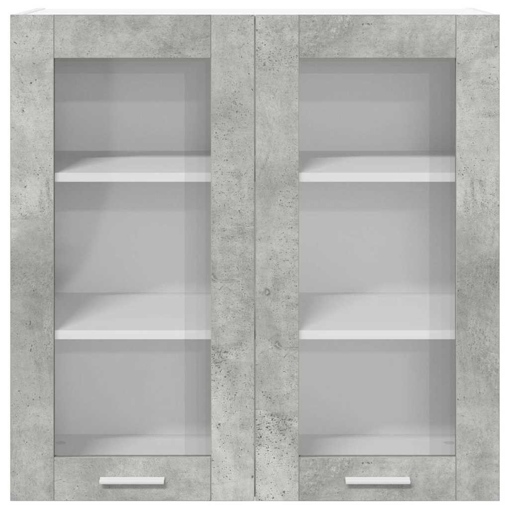 Závěsná Skříňka Betonově Šedá 80 X 31 X 80 Cm Kompozitní Dřevo