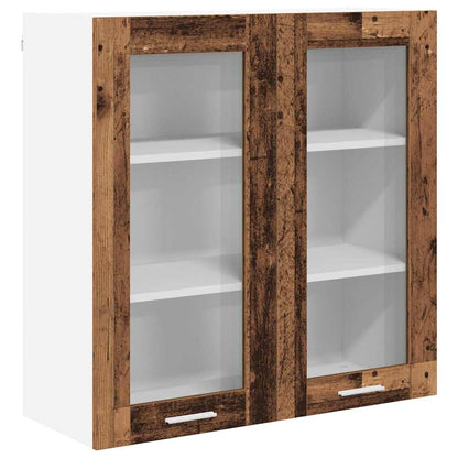 Závěsná Skříňka Staré Dřevo 80 X 31 X 80 Cm Kompozitní Dřevo