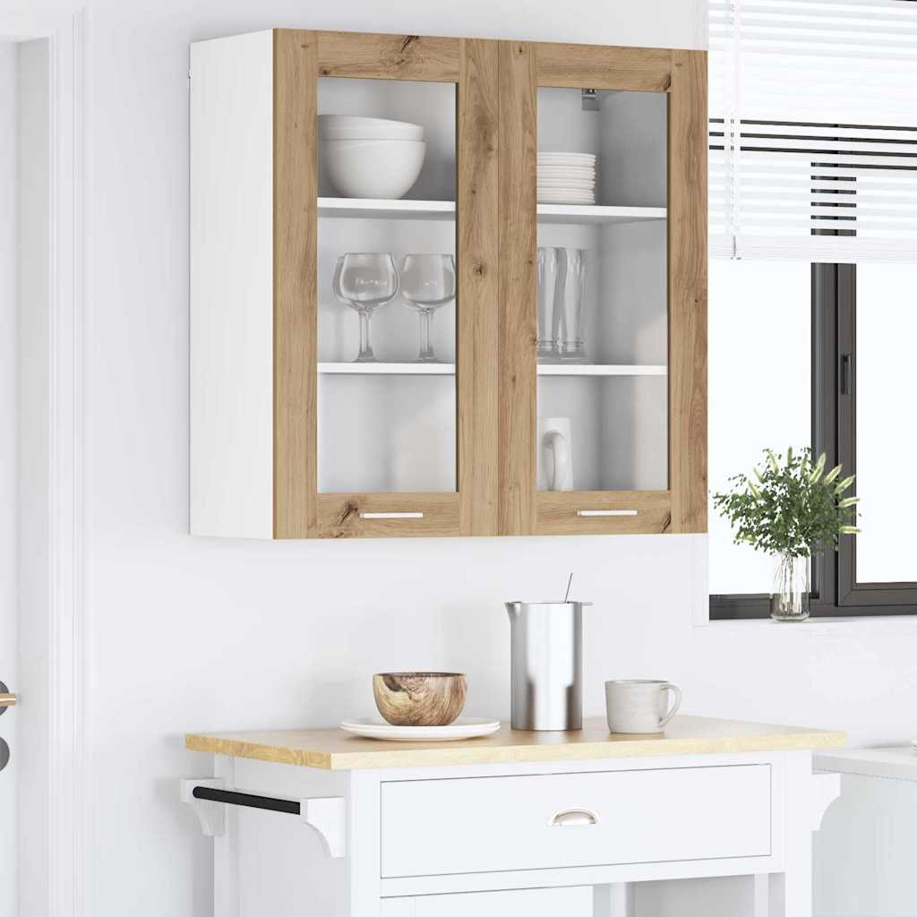 Závěsná Skříňka Artisanový Dub 80 X 31 X 80 Cm Kompozitní Dřevo
