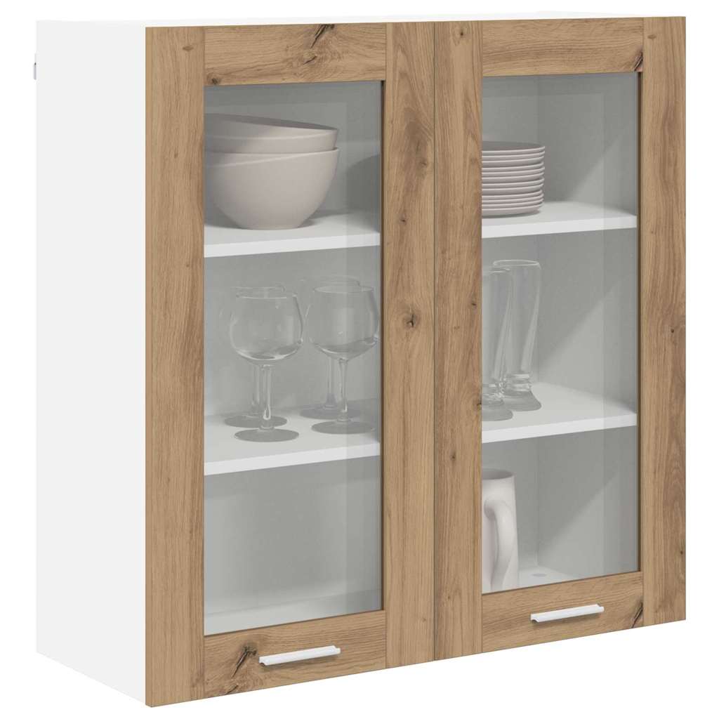 Závěsná Skříňka Artisanový Dub 80 X 31 X 80 Cm Kompozitní Dřevo