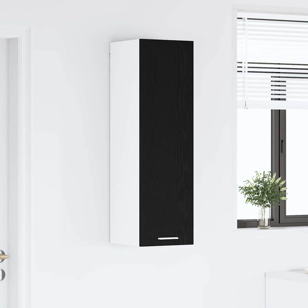 Závěsná Skříňka Černý Dub 30 X 31 X 100 Cm Kompozitní Dřevo