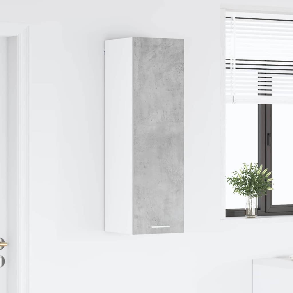 Závěsná Skříňka Betonově Šedá 30 X 31 X 100 Cm Kompozitní Dřevo