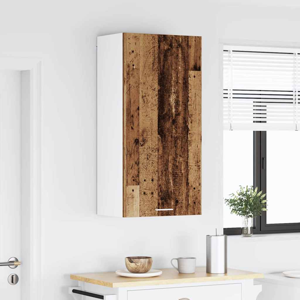 Závěsná Skříňka Staré Dřevo A Bílá 50 X 31 X 100 Cm