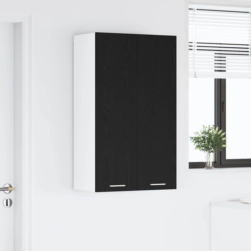 Závěsná Skříňka Černý Dub 60 X 31 X 100 Cm Kompozitní Dřevo