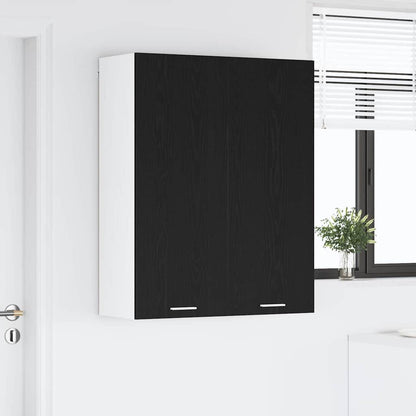 Závěsná Skříňka Černý Dub 80 X 31 X 100 Cm Kompozitní Dřevo