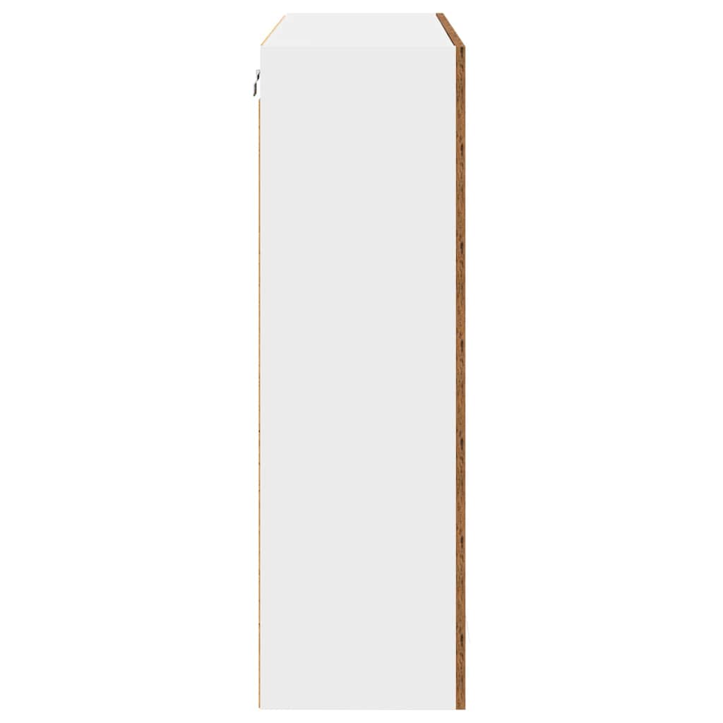 Závěsná Skříňka Staré Dřevo 80 X 31 X 100 Cm Kompozitní Dřevo