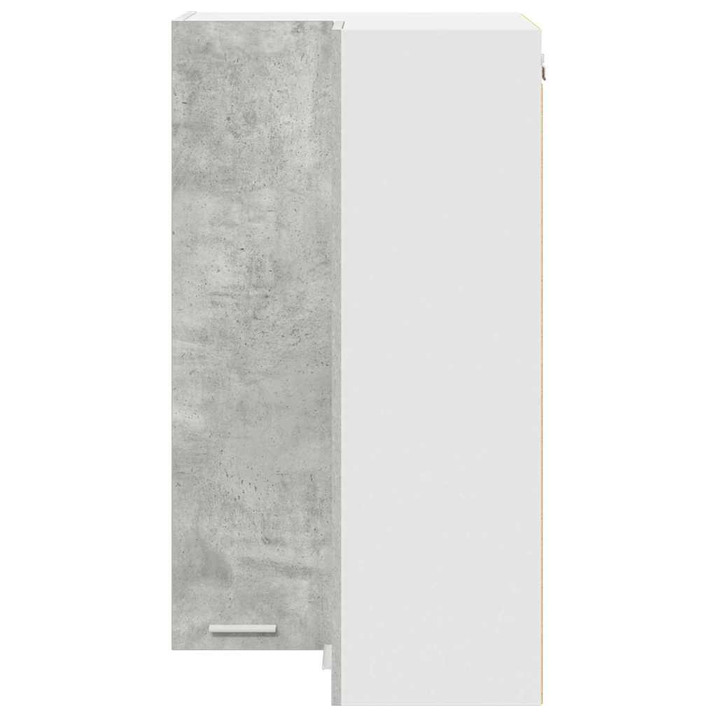 Závěsná Skříňka Betonová Šedá A Bílá 57 X 57 X 100 Cm