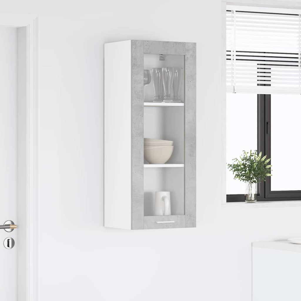 Závěsná Skříňka Betonově Šedá 40 X 31 X 100 Cm Kompozitní Dřevo