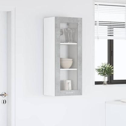 Závěsná Skříňka Betonově Šedá 40 X 31 X 100 Cm Kompozitní Dřevo