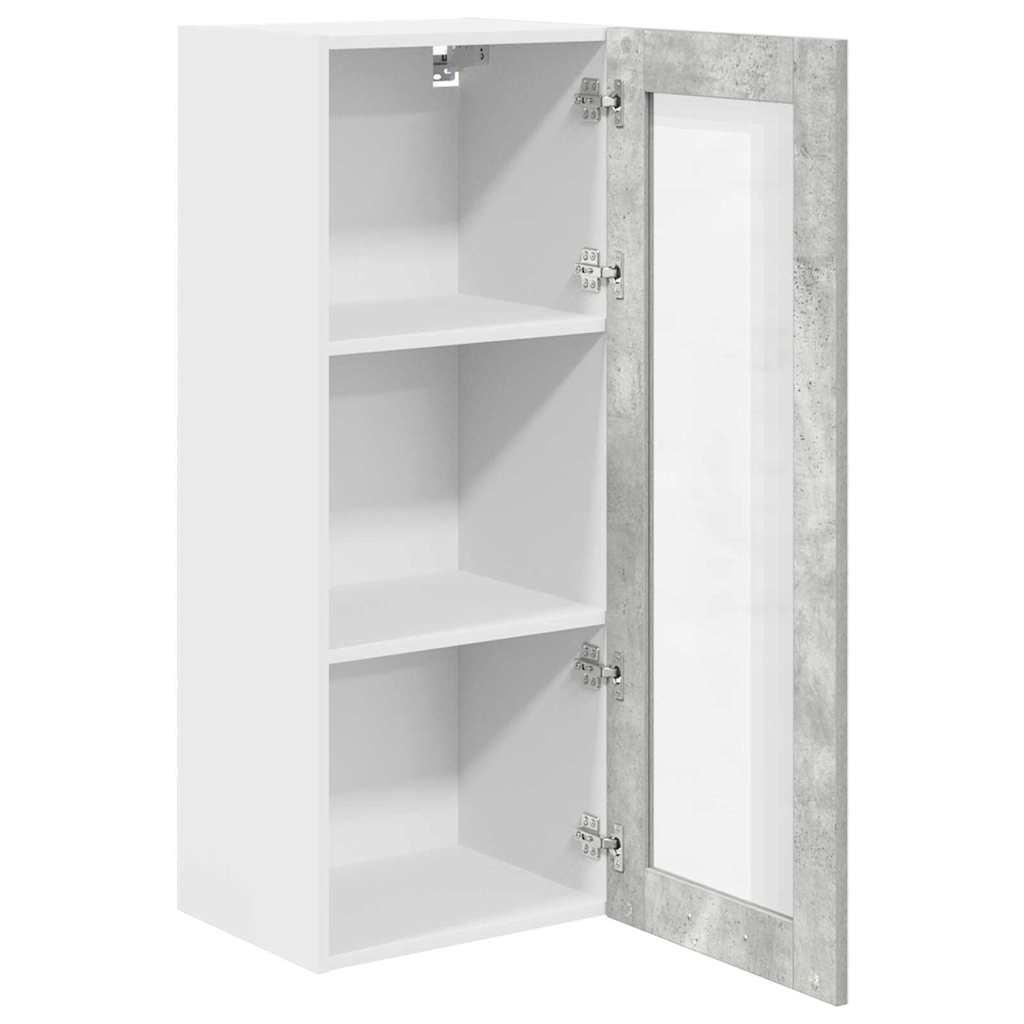 Závěsná Skříňka Betonově Šedá 40 X 31 X 100 Cm Kompozitní Dřevo