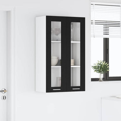 Závěsná Skříňka Černý Dub 60 X 31 X 100 Cm Kompozitní Dřevo