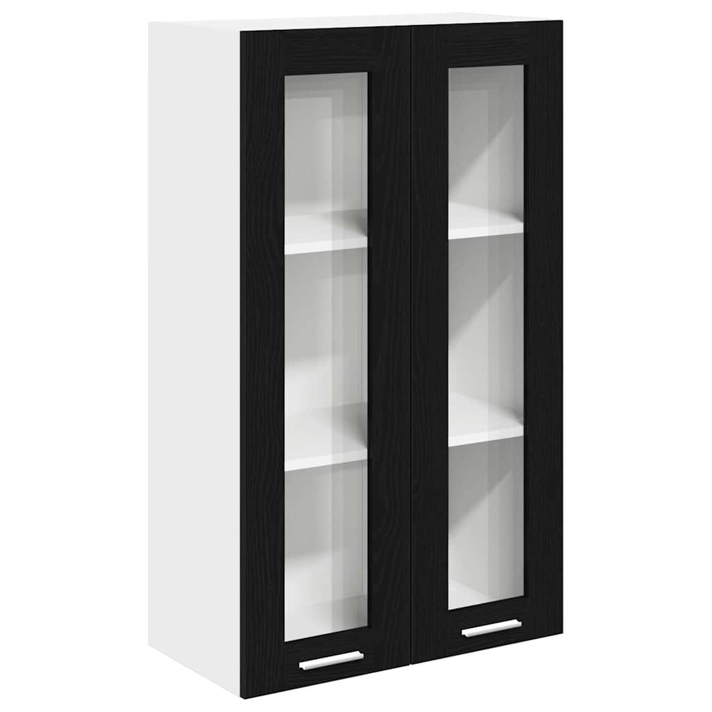 Závěsná Skříňka Černý Dub 60 X 31 X 100 Cm Kompozitní Dřevo