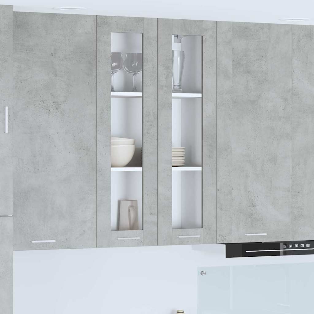Závěsná Skříňka Betonově Šedá 60 X 31 X 100 Cm Kompozitní Dřevo