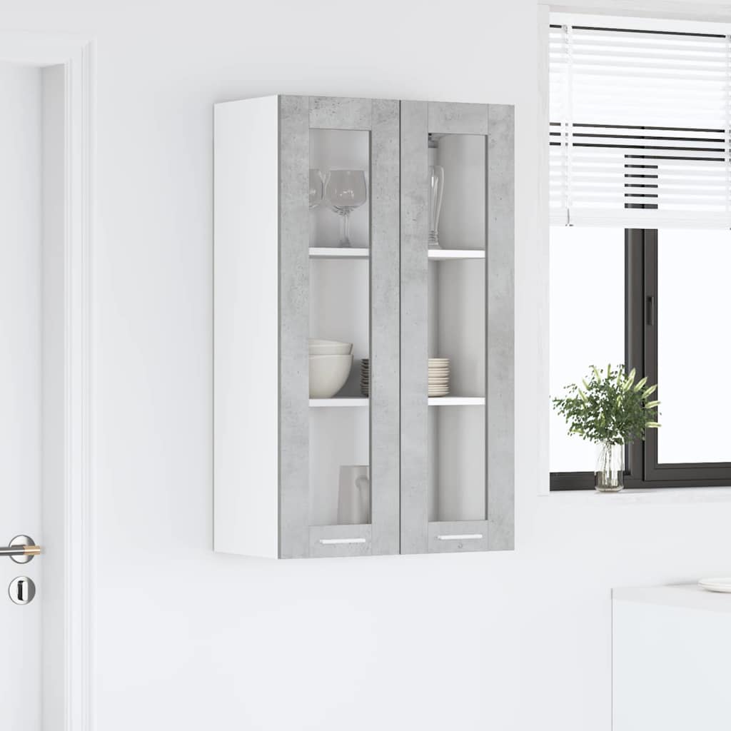 Závěsná Skříňka Betonově Šedá 60 X 31 X 100 Cm Kompozitní Dřevo
