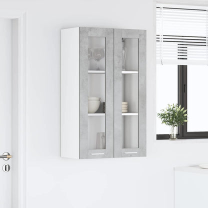 Závěsná Skříňka Betonově Šedá 60 X 31 X 100 Cm Kompozitní Dřevo