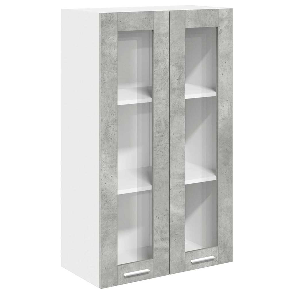 Závěsná Skříňka Betonově Šedá 60 X 31 X 100 Cm Kompozitní Dřevo