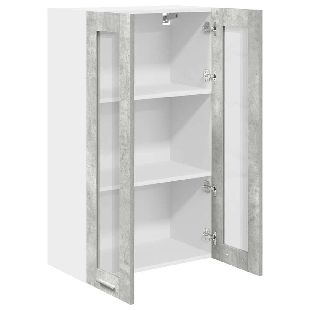 Závěsná Skříňka Betonově Šedá 60 X 31 X 100 Cm Kompozitní Dřevo