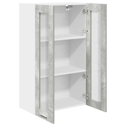 Závěsná Skříňka Betonově Šedá 60 X 31 X 100 Cm Kompozitní Dřevo