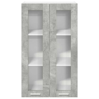 Závěsná Skříňka Betonově Šedá 60 X 31 X 100 Cm Kompozitní Dřevo