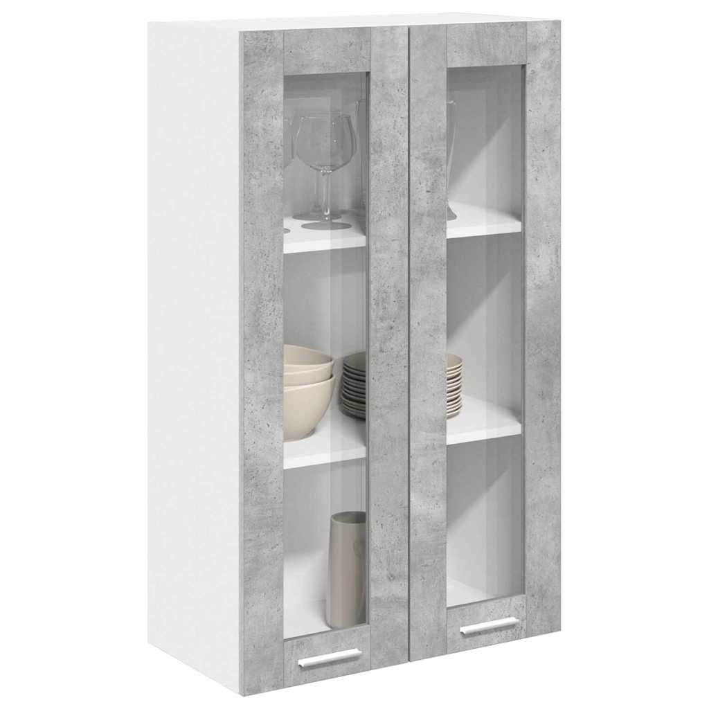 Závěsná Skříňka Betonově Šedá 60 X 31 X 100 Cm Kompozitní Dřevo