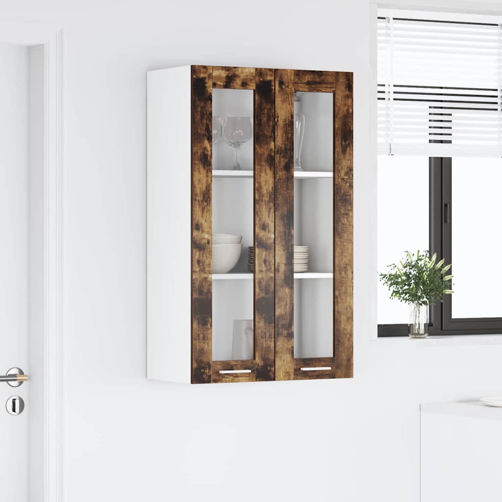 Závěsná Skříňka Kouřový Dub 60 X 31 X 100 Cm Kompozitní Dřevo