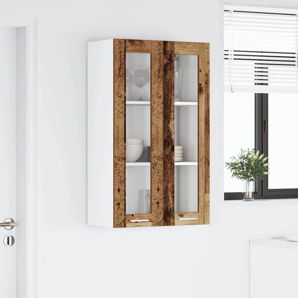 Závěsná Skříňka Staré Dřevo 60 X 31 X 100 Cm Kompozitní Dřevo