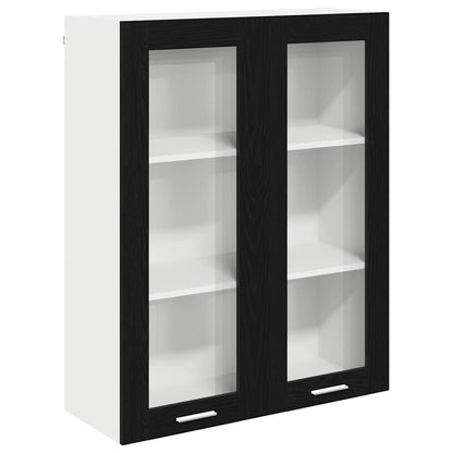 Závěsná Skříňka Černý Dub 80 X 31 X 100 Cm Kompozitní Dřevo