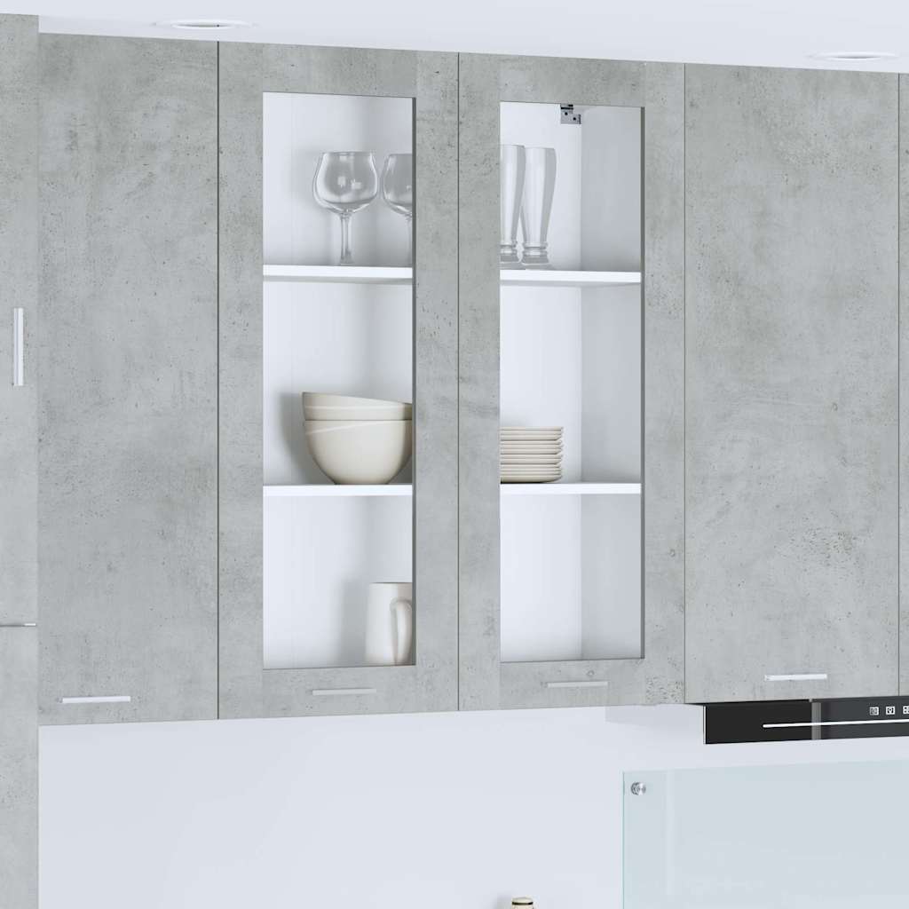 Závěsná Skříňka Betonově Šedá 80 X 31 X 100 Cm Kompozitní Dřevo