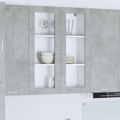 Závěsná Skříňka Betonově Šedá 80 X 31 X 100 Cm Kompozitní Dřevo