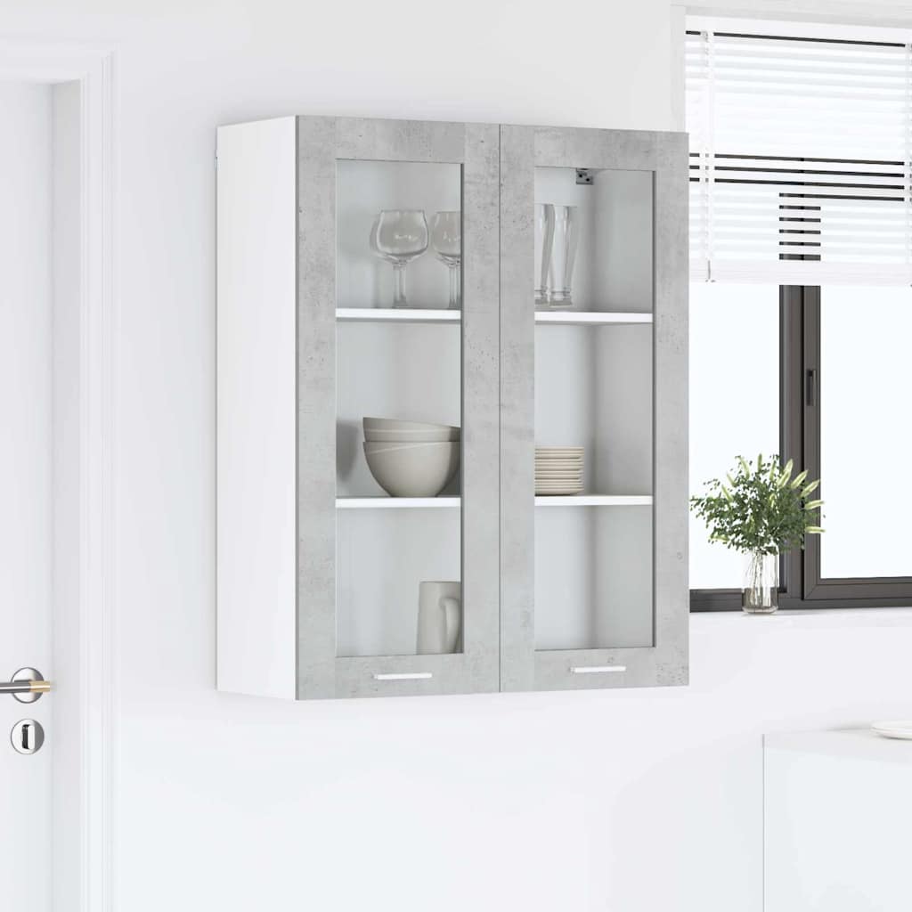 Závěsná Skříňka Betonově Šedá 80 X 31 X 100 Cm Kompozitní Dřevo