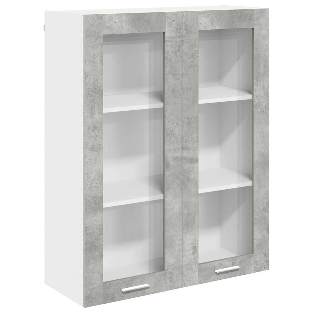 Závěsná Skříňka Betonově Šedá 80 X 31 X 100 Cm Kompozitní Dřevo