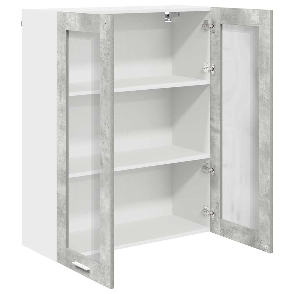Závěsná Skříňka Betonově Šedá 80 X 31 X 100 Cm Kompozitní Dřevo