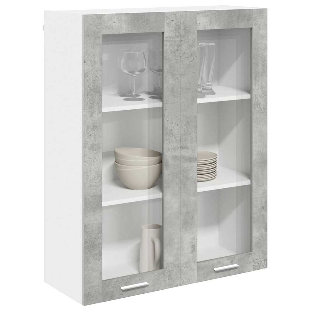 Závěsná Skříňka Betonově Šedá 80 X 31 X 100 Cm Kompozitní Dřevo