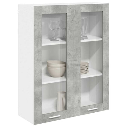 Závěsná Skříňka Betonově Šedá 80 X 31 X 100 Cm Kompozitní Dřevo