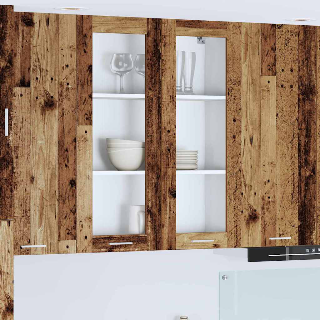 Závěsná Skříňka Staré Dřevo 80 X 31 X 100 Cm Kompozitní Dřevo