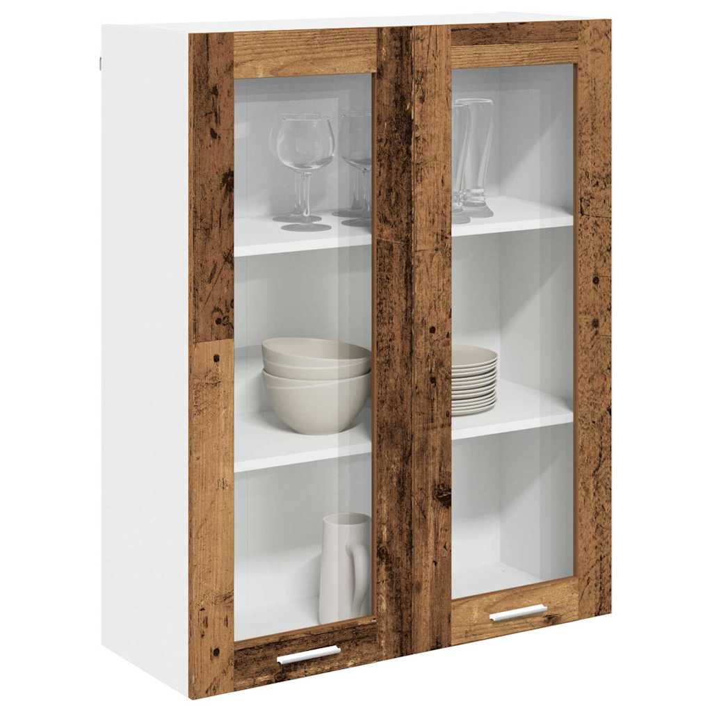 Závěsná Skříňka Staré Dřevo 80 X 31 X 100 Cm Kompozitní Dřevo