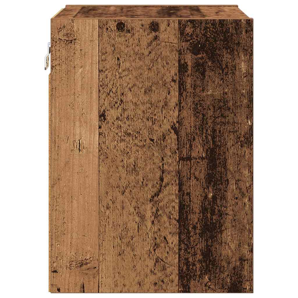 Závěsná Skříňka Staré Dřevo 30 X 29,5 X 40 Cm Kompozitní Dřevo
